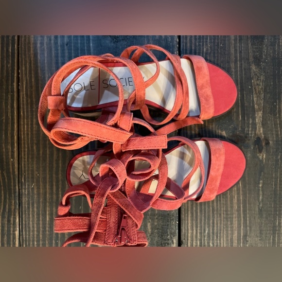 Sole Society "Pasha" Gladiator Style Sandals Size 7 paprika color NWOT - Picture 3 of 6